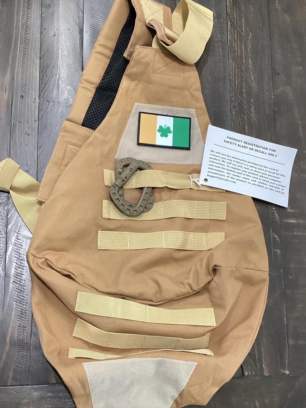Tactical Tan Sling Backpack for Men